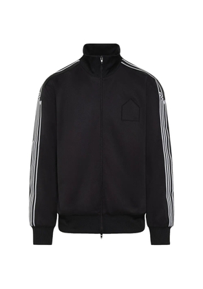 Dover Street Market logo-embroidered stripe-detail sweatshirt - Black