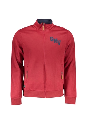 Gian Marco Venturi logo-print zip-up sweatshirt - Red