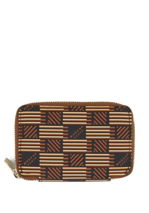 Moreau monogram-print zip-around wallet - Black