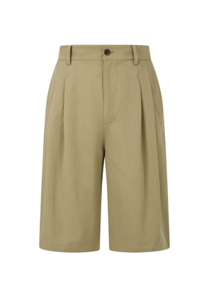 TOMBOY pleated cotton tailored shorts - Neutrals
