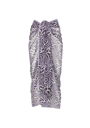 Matinée zebra-print sarong - Purple