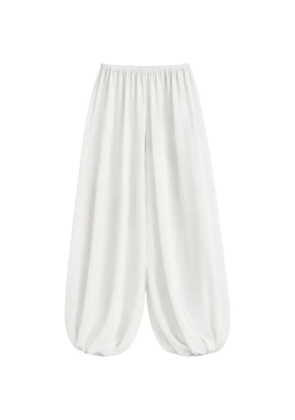 The Frankie Shop Mio sheer gathered-hem trousers - White