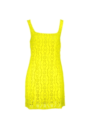 Desigual floral-lace sleeveless mini dress - Yellow
