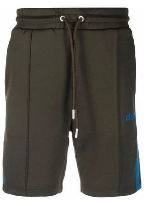 Diesel logo-print panelled track shorts - Green