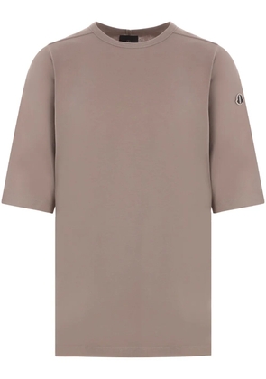 Moncler + Rick Owens logo-patch T-shirt - Brown
