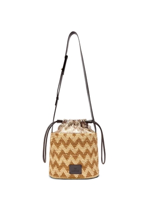 Missoni zigzag-woven bucket bag - Neutrals