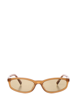 Miu Miu Eyewear logo rectangle-frame sunglasses - Brown