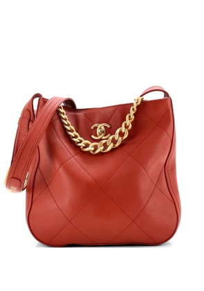 CHANEL Pre-Owned Easy Mood Quilted Calfskin hobo bag - Red
