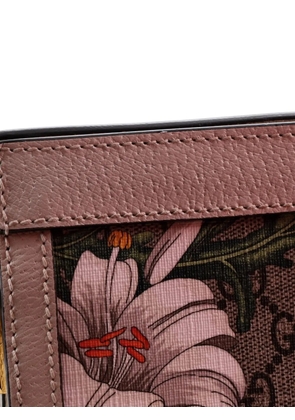 Gucci Pre-Owned Ophidia Chain Shoulder Bag Flora GG Coated Canvas Small crossbody bag - Brown
