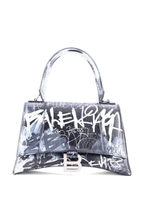Balenciaga Pre-Owned Graffiti Hourglass Top Handle Bag Leather Small satchel - Black