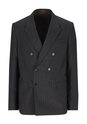 Gucci pinstriped double-breasted blazer - Grey