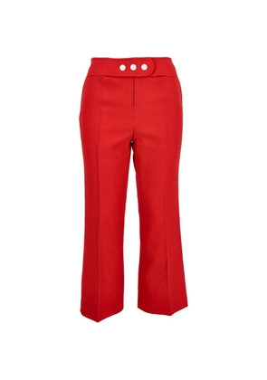 Courrèges Pre-Owned button-detail cropped trousers - Red