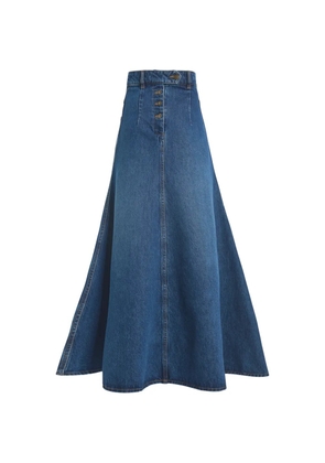 A.W.A.K.E. Mode cut-out flared skirt - Blue