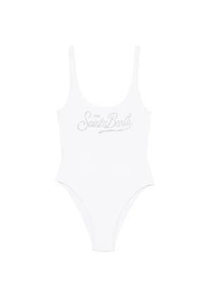 MC2 Saint Barth Lora logo swimsuit - White