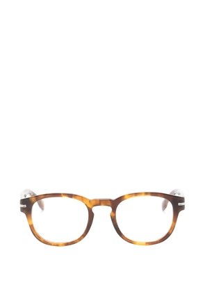 BOSS tortoiseshell-effect round-frame glasses - Brown