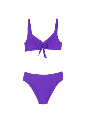 Fisico ring-detail knotted bikini - Purple