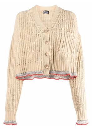 Diesel V-neck cropped cardigan - Neutrals