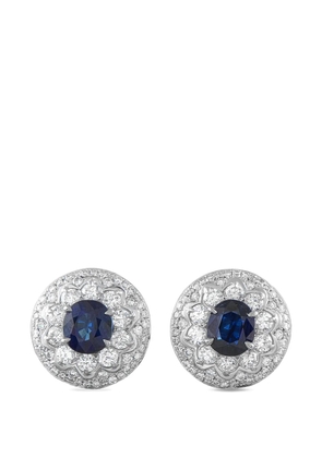 LB Exclusive sapphire diamond earrings - Silver