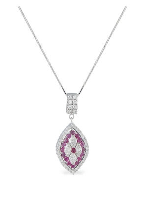 LB Exclusive diamond and ruby pendant necklace - Silver