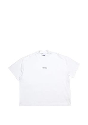 Bonsai logo-print drop-shoulder T-shirt - White