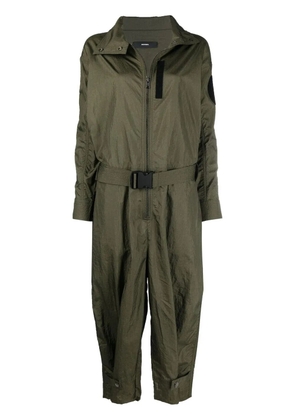 Diesel long-sleeved zip-up jumpsuit - Green