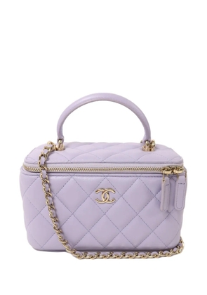 CHANEL Pre-Owned quilted CC vanity case tote bag - Purple