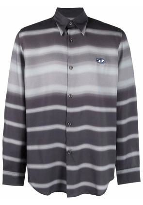 Diesel S-Tucked striped TENCEL™ lyocell shirt - Grey