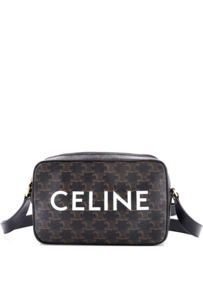 Celine Pre-Owned Logo Messenger Bag Triomphe Coated Canvas Medium crossbody bag - Brown