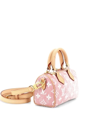 Louis Vuitton Pre-Owned Speedy Bandouliere NM Bag Monogram Jacquard Denim Nano crossbody bag - Pink