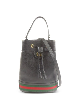 Gucci Pre-Owned GG Web bucket bag - Black