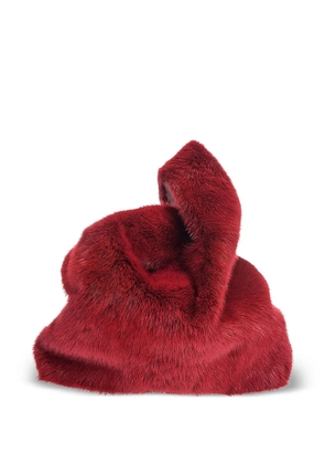 Simonetta Ravizza fur-texture tote bag - Red