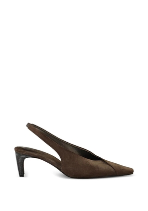 Brunello Cucinelli slingback wrap pumps - Brown