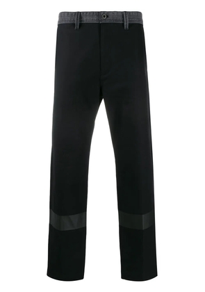 Diesel denim waistband straight-leg chinos - Black