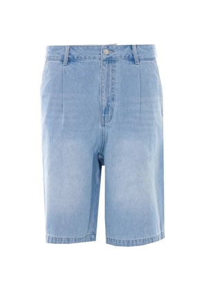 DUNST pleated denim shorts - Blue