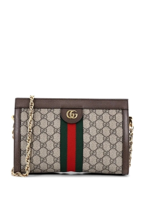 Gucci Pre-Owned Ophidia Chain Shoulder Bag GG Coated Canvas Small crossbody bag - Brown