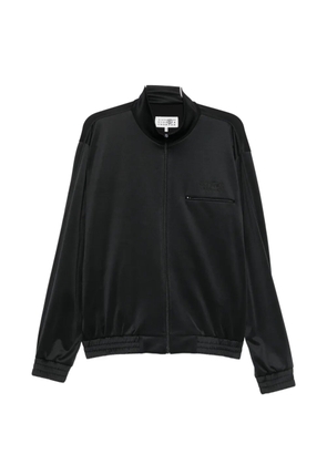 MM6 Maison Margiela logo-embroidered zip-up sweatshirt - Black