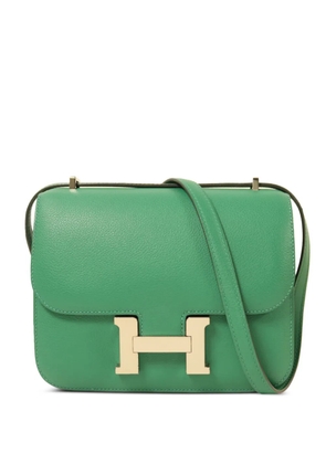 Hermès Pre-Owned mini Constance Evercolor-leather shoulder bag - Green