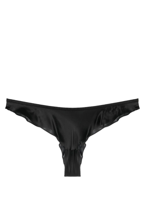 Maison Close flared satin-finish briefs - Black