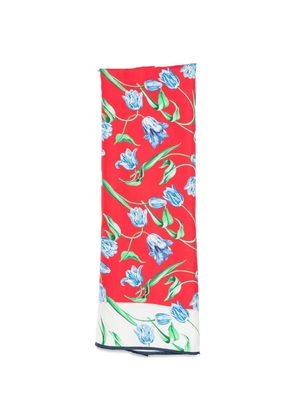 Kenzo floral-print silk scarf - Red