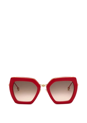 Philipp Plein Eyewear geometric-frame sunglasses - Red