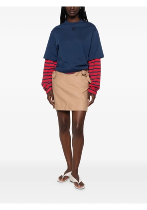 Moschino bow-detail A-line mini skirt - Neutrals