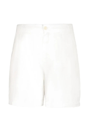 120% Lino pleated linen shorts - White