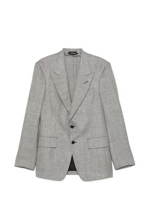 TOM FORD herringbone-pattern peak-lapels blazer - Grey