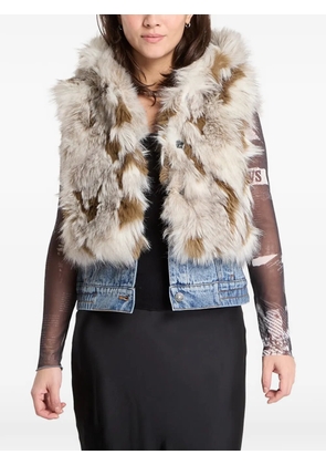 Desigual faux-fur panelled gilet - Neutrals
