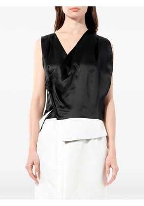 Balenciaga two-tone draped dress - Black