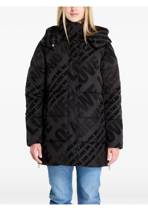 Desigual long-sleeve padded coat - Black