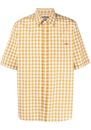 Diesel gingham-print short-sleeve shirt - White