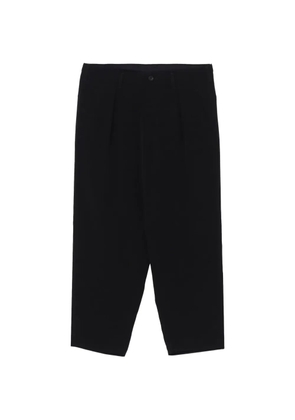 Yohji Yamamoto pleated straight-leg trousers - Black