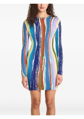 Desigual ribbed-knit striped mini dress - Blue