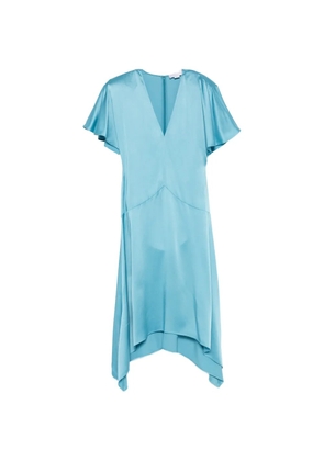 Stella McCartney V-neck asymmetric midi dress - Blue